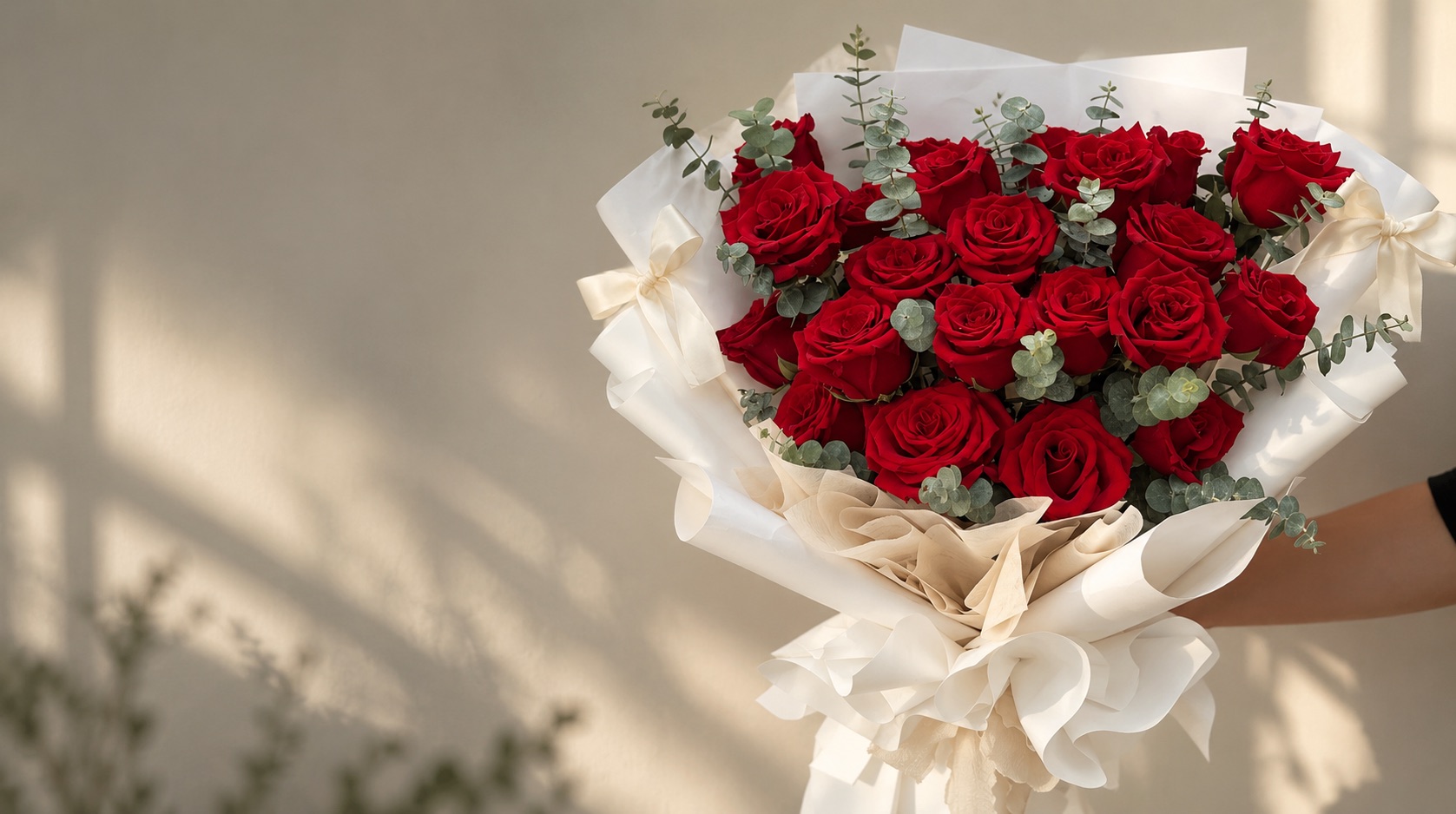 Ramo de rosas rojas para aniversario de FLORIA